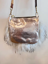 Load image into Gallery viewer, Grey Icelandic Sheep with Pink Metallic Leather
