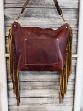 Load image into Gallery viewer, Caramel Cowhide Bighorn XL with 2 tone Fringe
