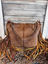 Load image into Gallery viewer, Caramel Cowhide Bighorn XL with 2 tone Fringe
