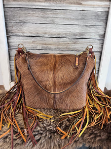 Caramel Cowhide Bighorn XL with 2 tone Fringe