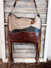 Load image into Gallery viewer, Leather and Cowhide Bighorn XL with Fringe
