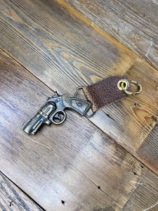 Vintage Pistol Belt Buckle Bag Charm