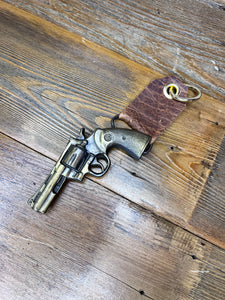 Vintage Pistol Belt Buckle Bag Charm