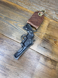 Vintage Pistol Belt Buckle Bag Charm