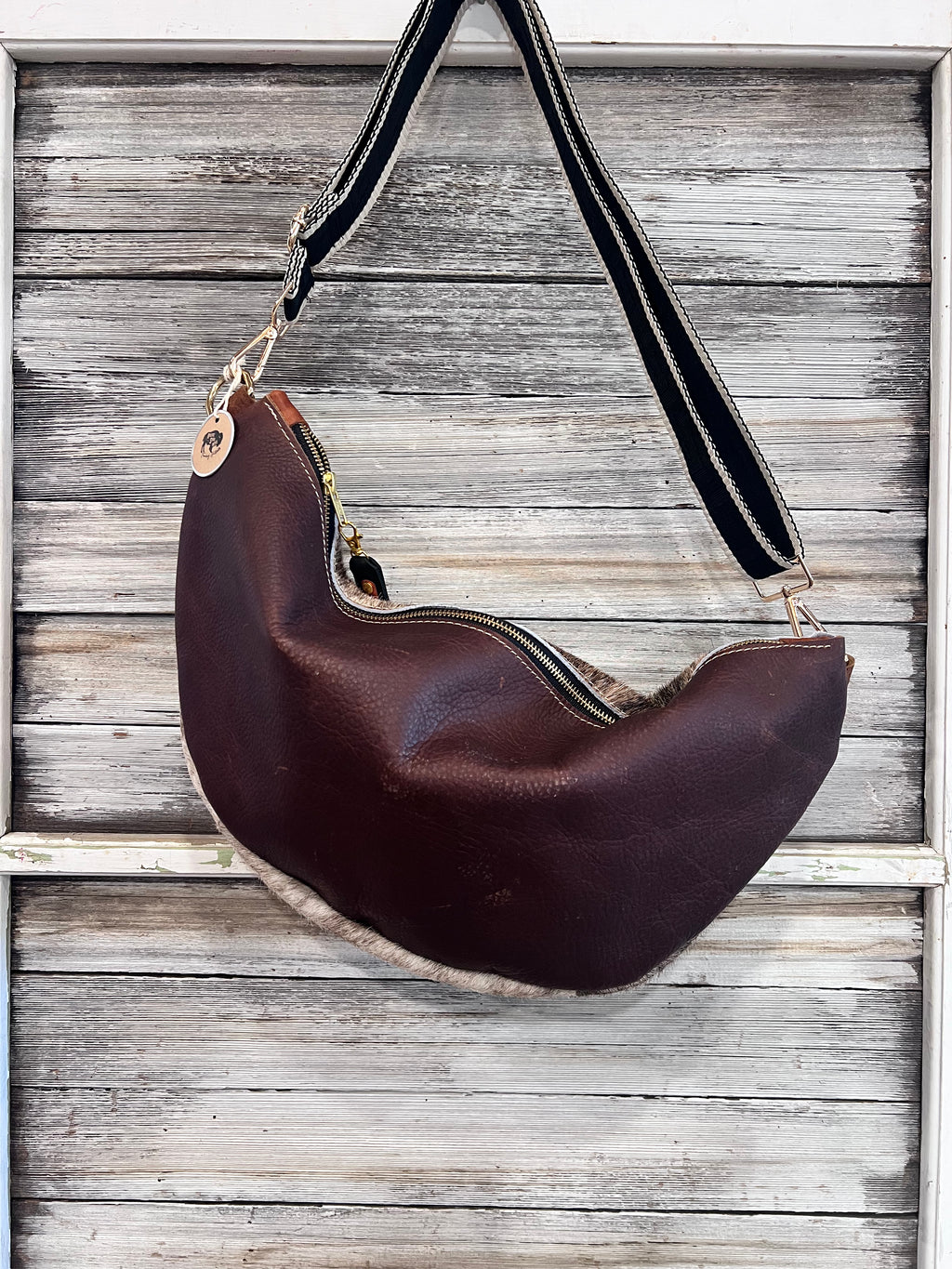 Light Brown Brindle Cowhide Kaycee Bag