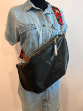 Load image into Gallery viewer, Black Shiny Printed Leather Kaycee Bag
