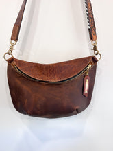 Load image into Gallery viewer, Leather Frannie XL with Vintage Buckstitch Belt Strap
