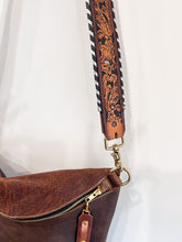 Load image into Gallery viewer, Leather Frannie XL with Vintage Buckstitch Belt Strap
