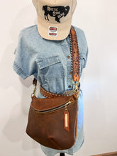 Load image into Gallery viewer, Leather Frannie XL with Vintage Buckstitch Belt Strap
