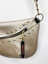 Load image into Gallery viewer, Gold Leather Frannie XL with Buckstitch Strap
