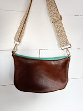 Load image into Gallery viewer, Turquoise and Brown Bum Bag
