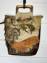 Load image into Gallery viewer, Rodeo Lover-Vintage Toddler Chap Wood Handle Tote
