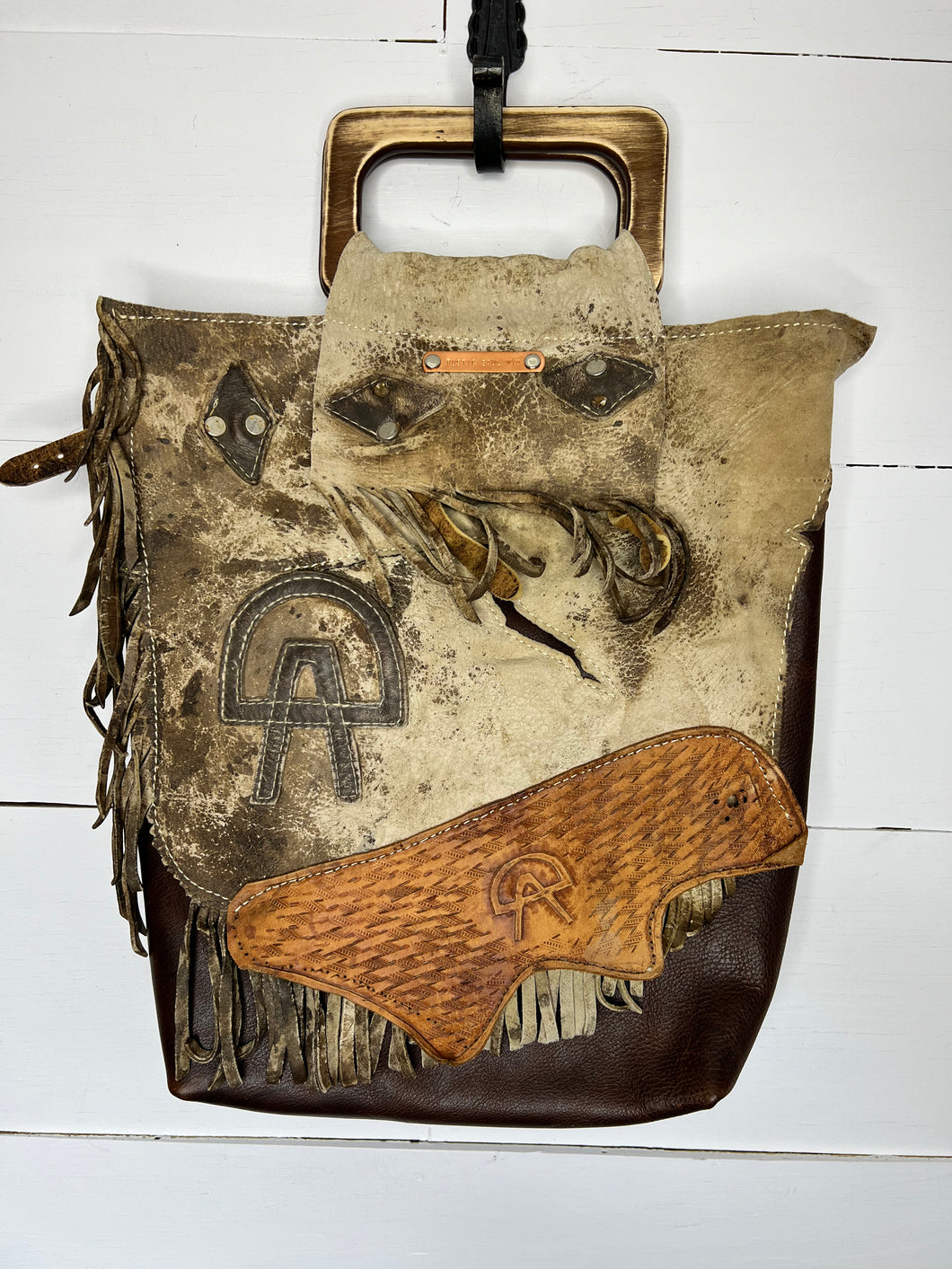 Rodeo Lover-Vintage Toddler Chap Wood Handle Tote