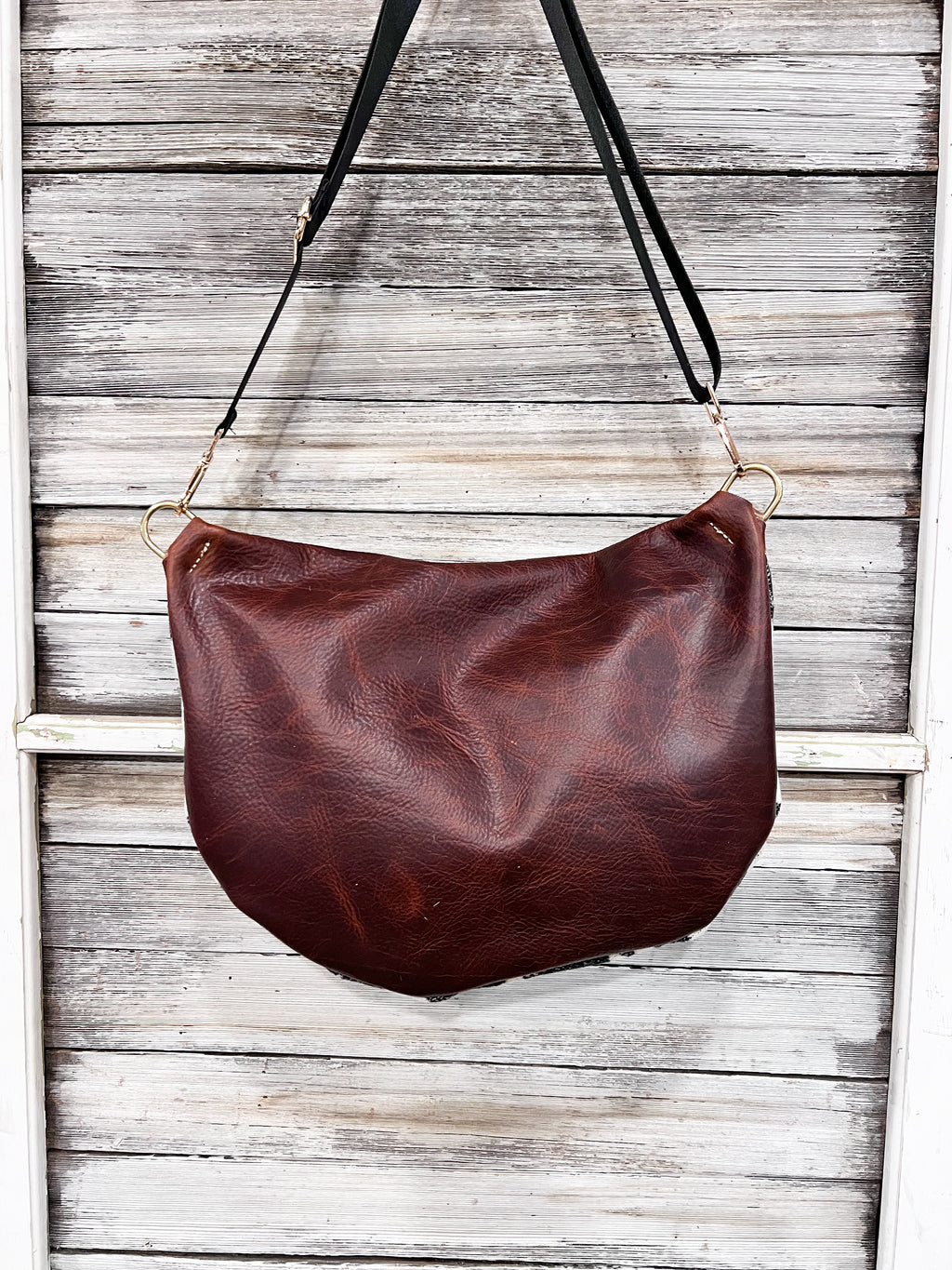 Frannie XL Black and White Aztec Wool