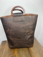 Load image into Gallery viewer, Long Hair Wood Handle Tote
