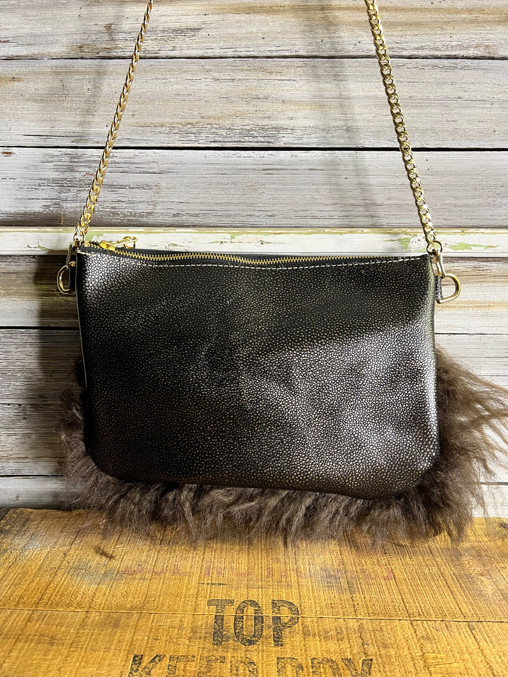 Golden Zebra Buffalo Cheyenne Bag
