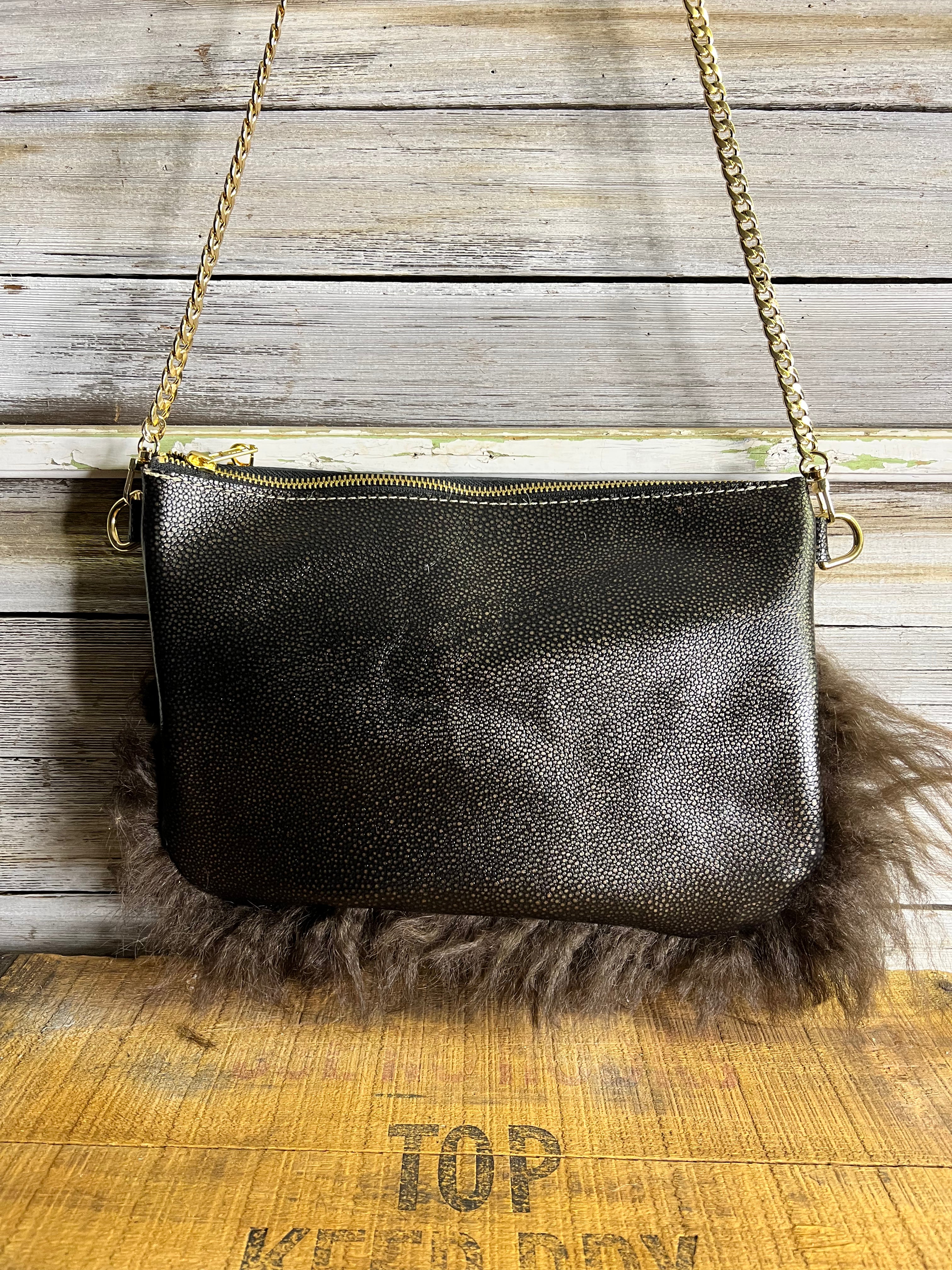 Golden Zebra Buffalo Cheyenne Bag