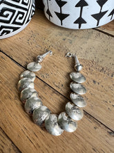 Load image into Gallery viewer, Sterling Silver Stamped Pillow Bead Bracelet
