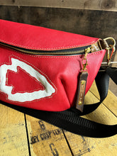 Load image into Gallery viewer, Arrowhead Kansas City Chiefs Leather Handmade Bumbag
