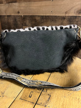 Load image into Gallery viewer, Black Shearling and Cowhide Bumbag
