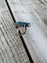 Load image into Gallery viewer, Vintage Sterling Zuni Petit Point Turquoise Ring
