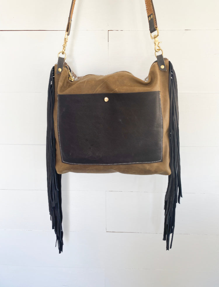 Bighorn XL Acid Wash Black Fringe