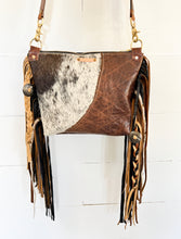 Load image into Gallery viewer, Boho Fringe Cowhide and Leather Classic Bighorn with Concealed Carry
