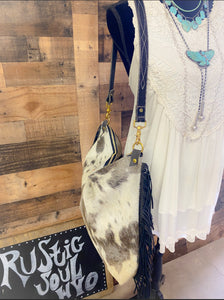 Classic Bighorn Bag XL White and Grey with Fringe