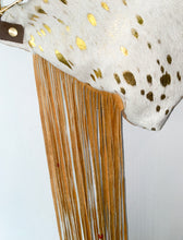 Load image into Gallery viewer, Bighorn Bag Hair on Hide - Gold Extra Long Vintage Fringe
