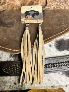 Leather Tassel Earrings