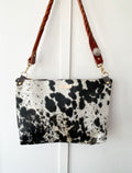 Bighorn Bag in Black and White Hair on Hide