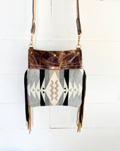 Load image into Gallery viewer, Pendleton and Leather Crossbody
