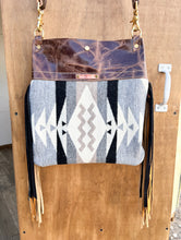 Load image into Gallery viewer, Pendleton and Leather Crossbody
