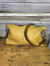 Load image into Gallery viewer, Cowhide Shoulder Bag with Elk Leather Back and Eagle
