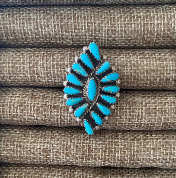 Vintage Turquoise Cluster Ring