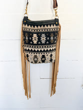 Load image into Gallery viewer, Aztec and Cowhide Fringe Bag
