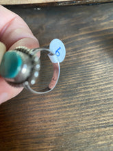 Load image into Gallery viewer, Vintage Turquoise and Sterling Silver Ring 9
