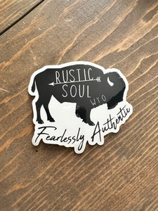 Rustic Soul WYO Logo Sticker