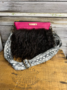 Hot Pink and Black Icelandic Sheep Bag