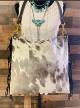 Load image into Gallery viewer, Classic Bighorn Bag XL White and Grey with Fringe
